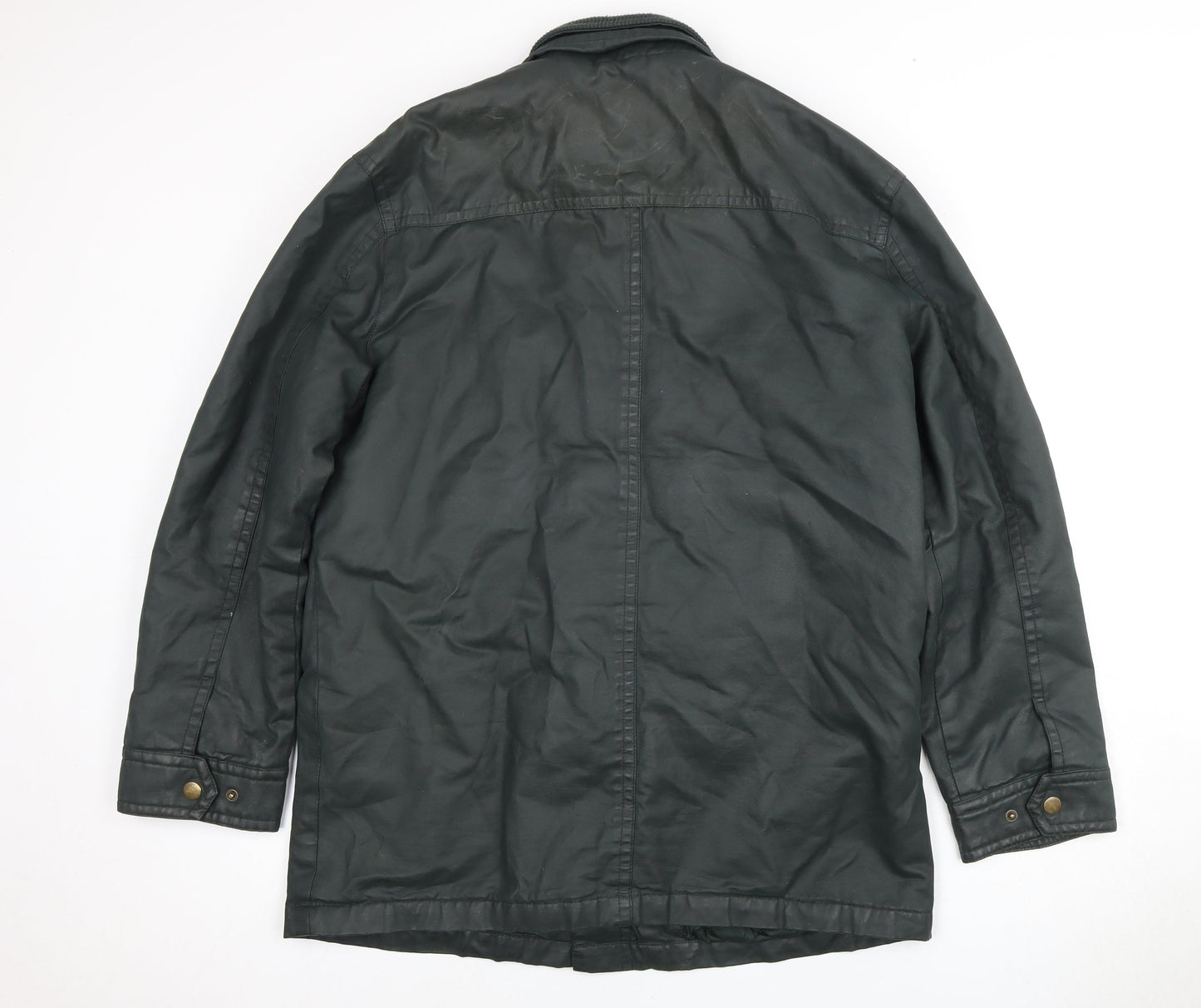 Greenwoods Men's Green Military Jacket Size L
