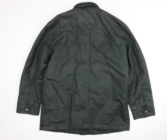 Greenwoods Men's Green Military Jacket Size L