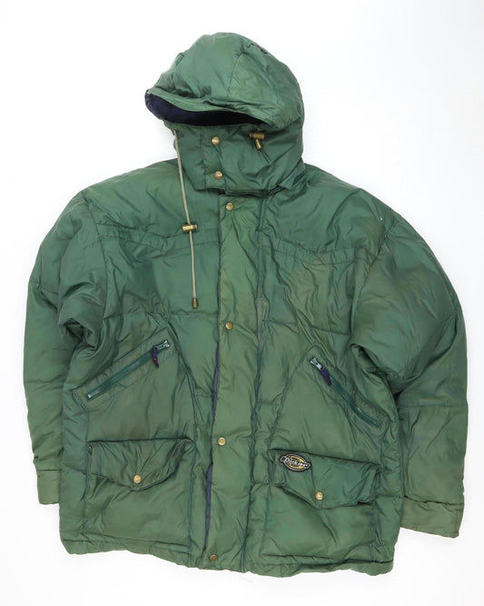 Dickies Men's Green Puffer Jacket, Medium, Winter Style