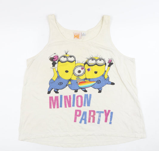 Despicable Me Women's Beige Tank Top - Medium