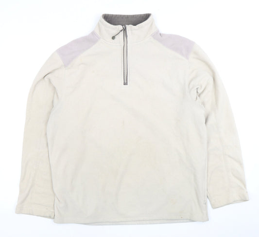 Cedarwood State Men's Beige Fleece 1/4 Zip Sweatshirt M