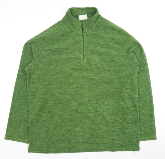 Mountain Warehouse Green XL Men's 1/2 Zip Sweatshirt