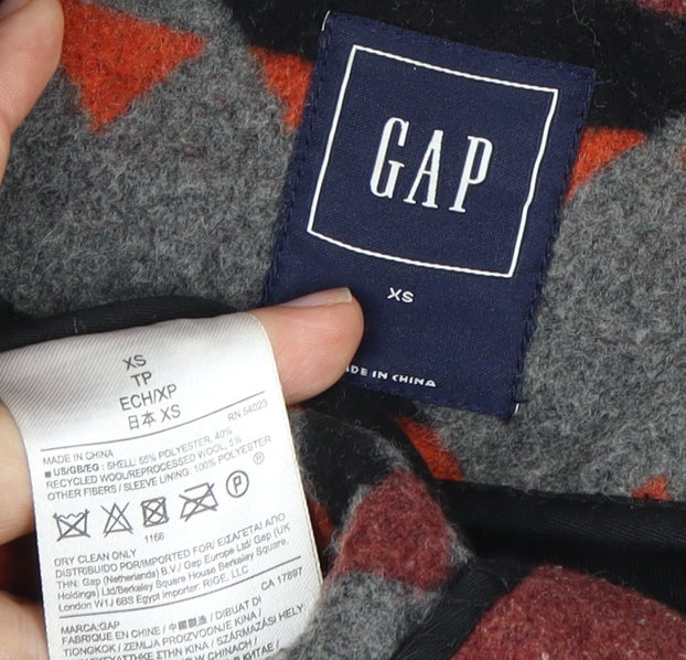 GAP Women's Multicoloured Geometric Toggle Coat XS
