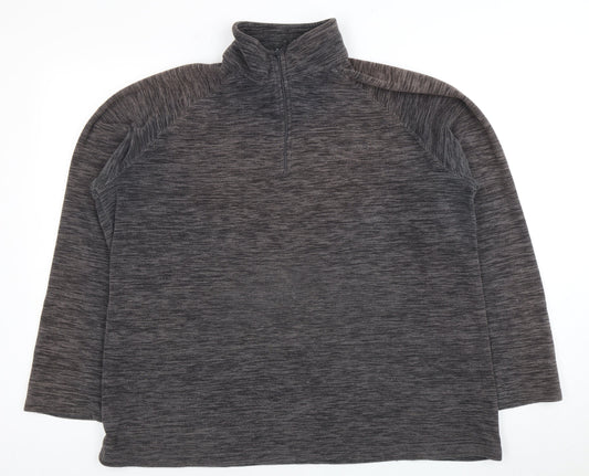 Mountain Warehouse Grey Men's 2XL 1/4 Zip Sweatshirt