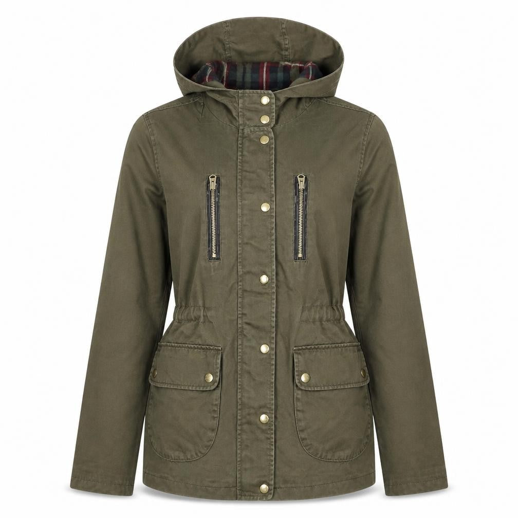 Topshop Women's Green Parka Jacket, Size 8, Casual Style