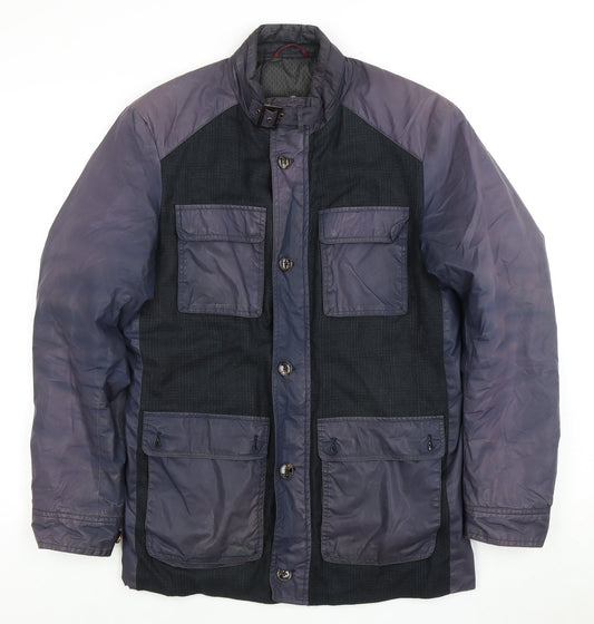 Ted Baker Men's Blue S Jacket with Buckle Accents