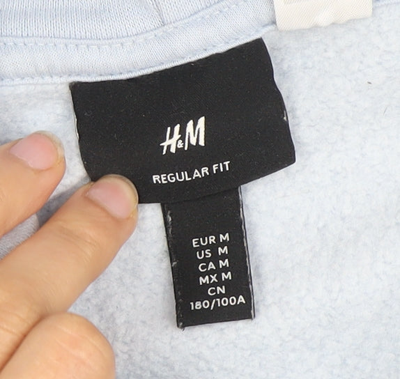 H&M Men's Blue 'Rick and Morty' Graphic Hoodie M