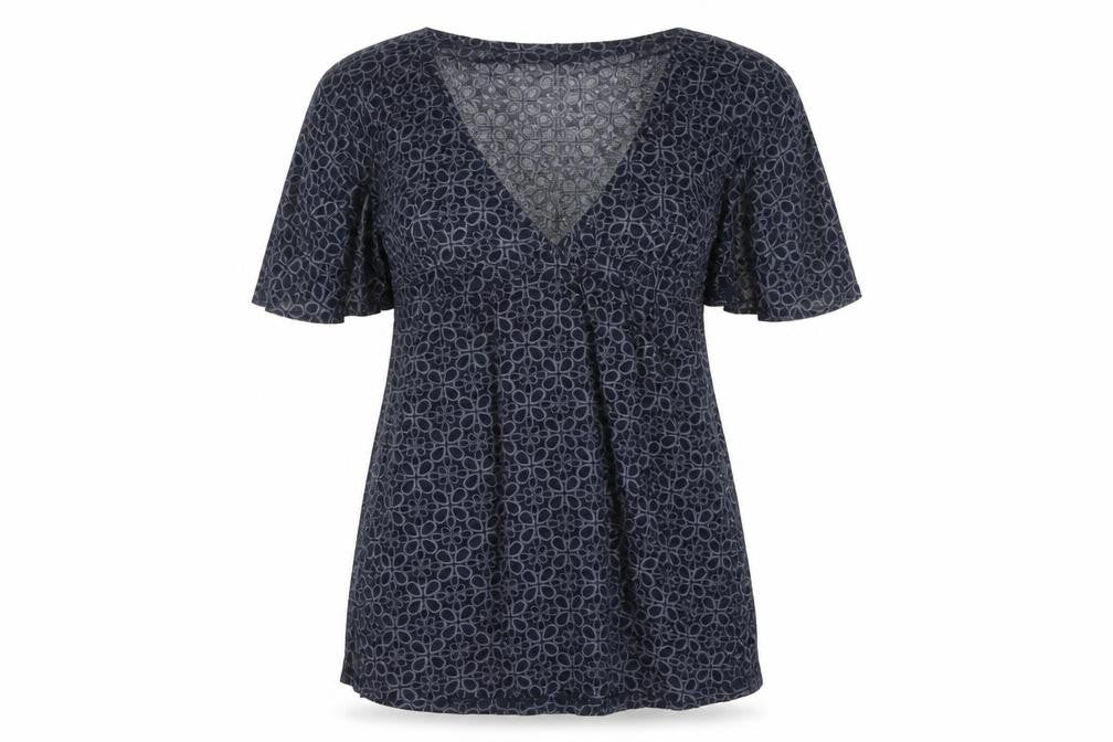 Next Women's Blue Floral V-Neck Dress Size 12