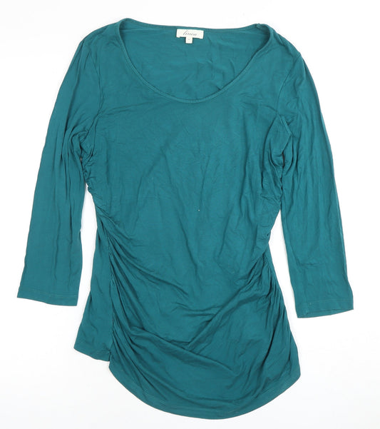 Linea Women's Green 3/4 Sleeve Top, Size M