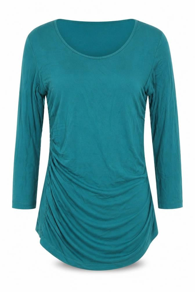 Womens UK Size M Linea Green Viscose Blend Blouse