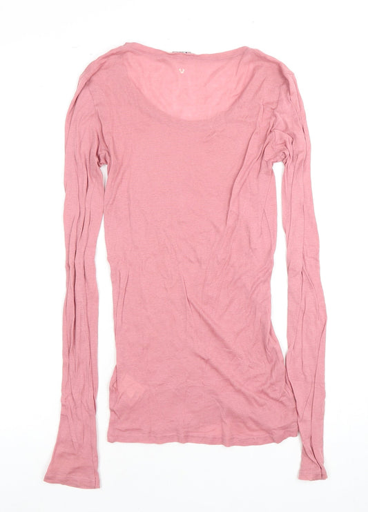 True Religion Women's Pink Long Sleeve T-Shirt S