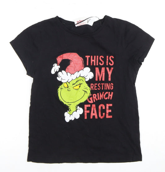 The Grinch Black Women's S T-Shirt, Christmas Graphic