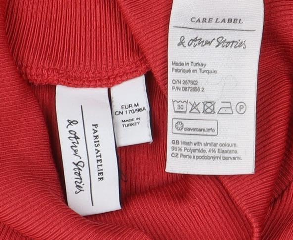 Red & Other Stories Women’s M High Neck Long Sleeve Top