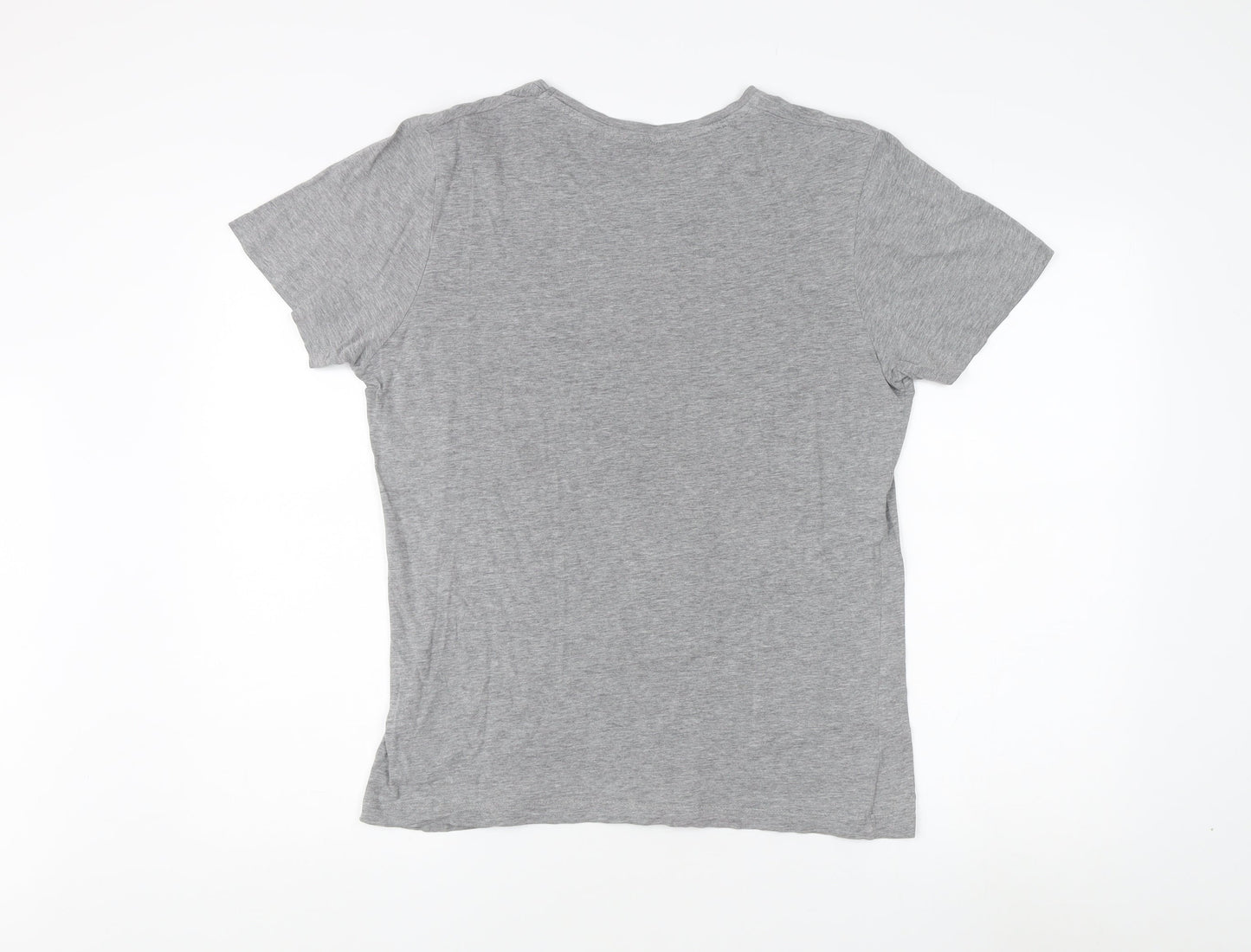 Jack & Jones Men's Grey Graphic Print T-Shirt, M