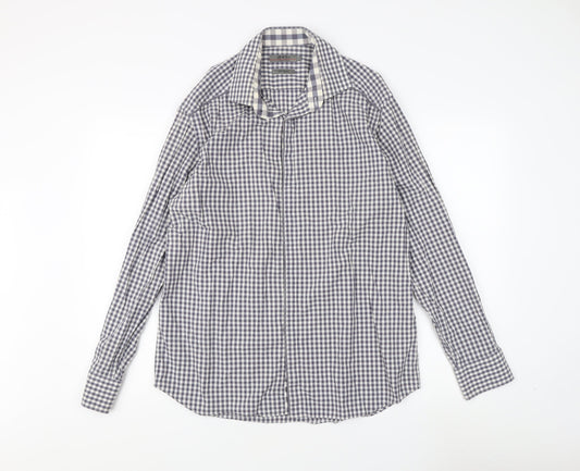 Jeff Banks Men's Multicoloured Check Shirt L