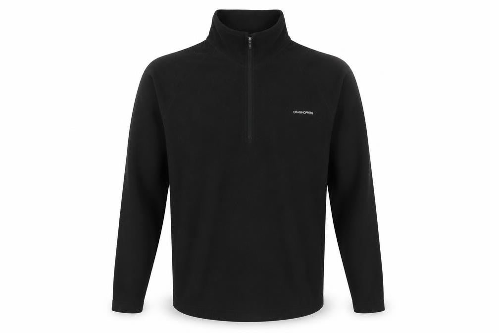 Mens UK S Regular Craghoppers Black 1/4 Zip Sweatshirt