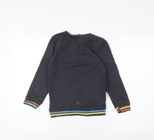 George Boys Black Graphic Pullover Sweatshirt 7-8 Years