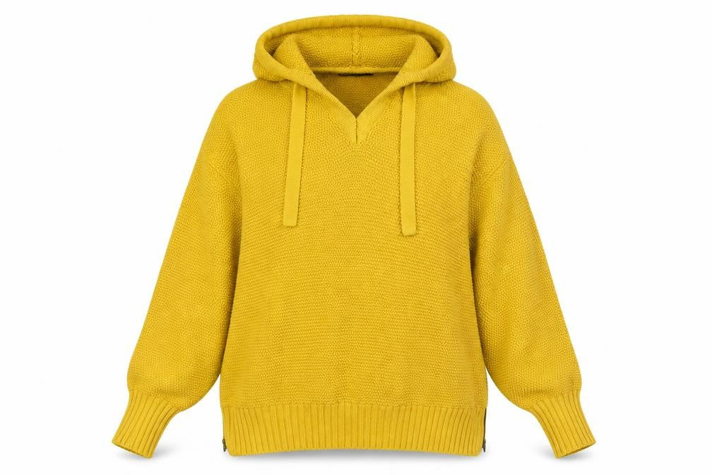 Cynthia Rowley Women's Yellow Hooded Jumper L