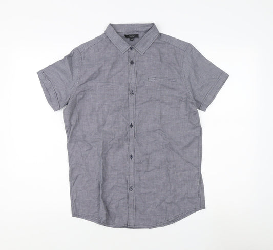 Autograph Boys' Grey Check Button-Up Shirt 13-14 Years