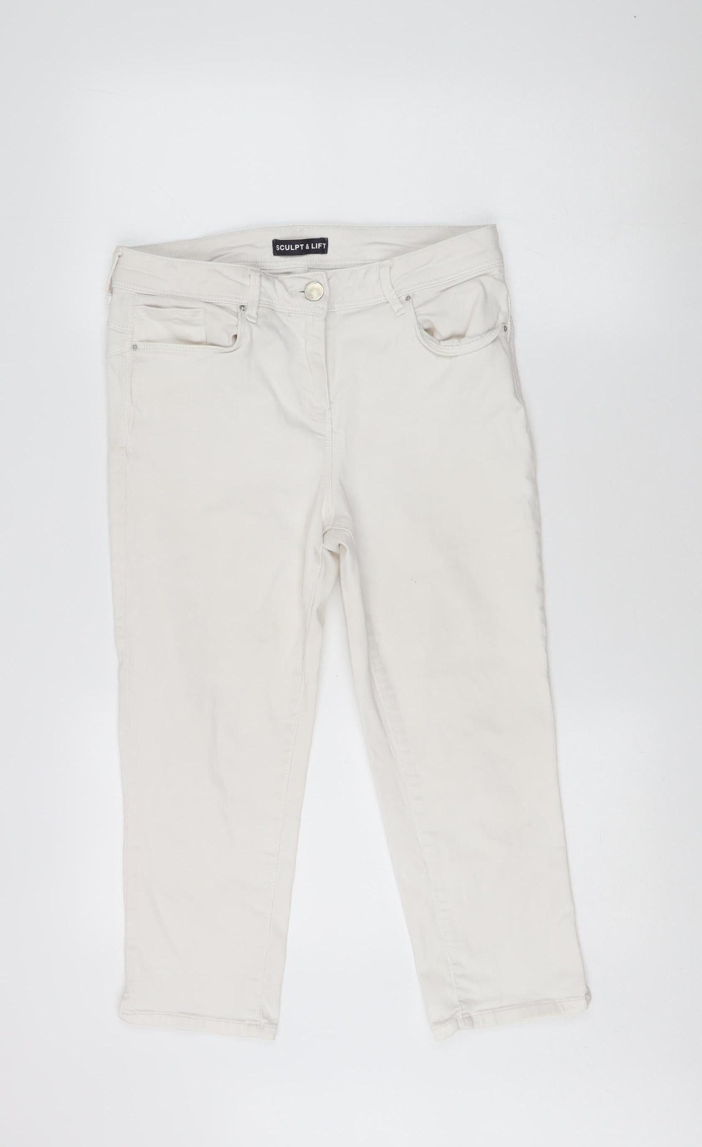 Marks and Spencer Women's Ivory Stretch Jeans Size 12