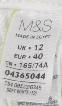 Marks and Spencer Women's Ivory Stretch Jeans Size 12