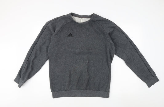 adidas Men's Grey Pullover Sweatshirt M