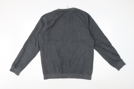 adidas Men's Grey Pullover Sweatshirt M