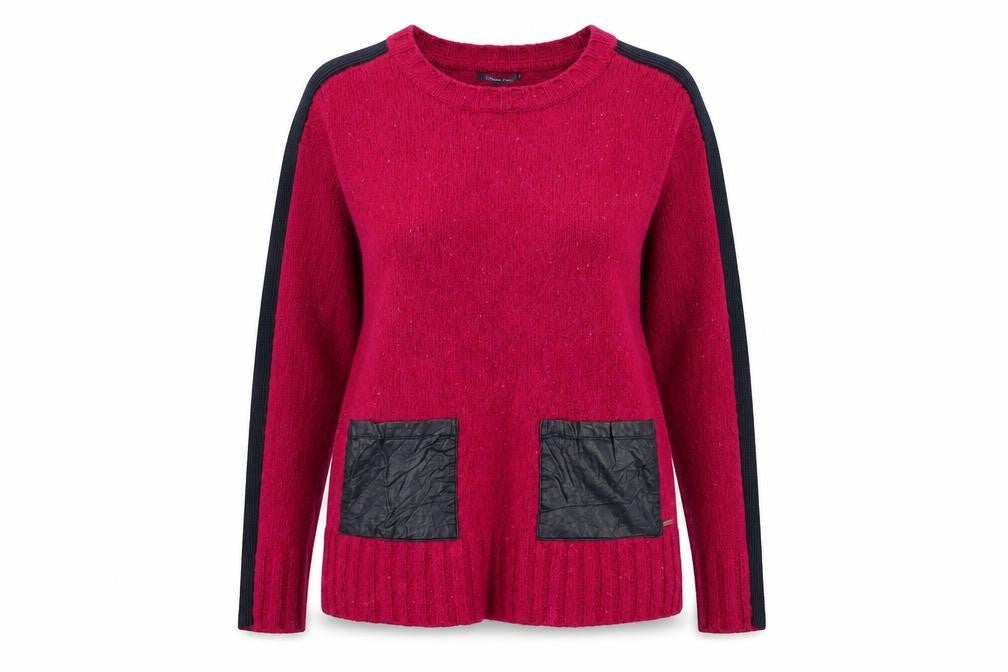Womens UK S Regular Tommy Hilfiger Pink Pullover Tight-Knit