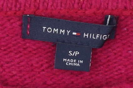 Tommy Hilfiger Women's Pink Pullover S - Wool Blend Classic