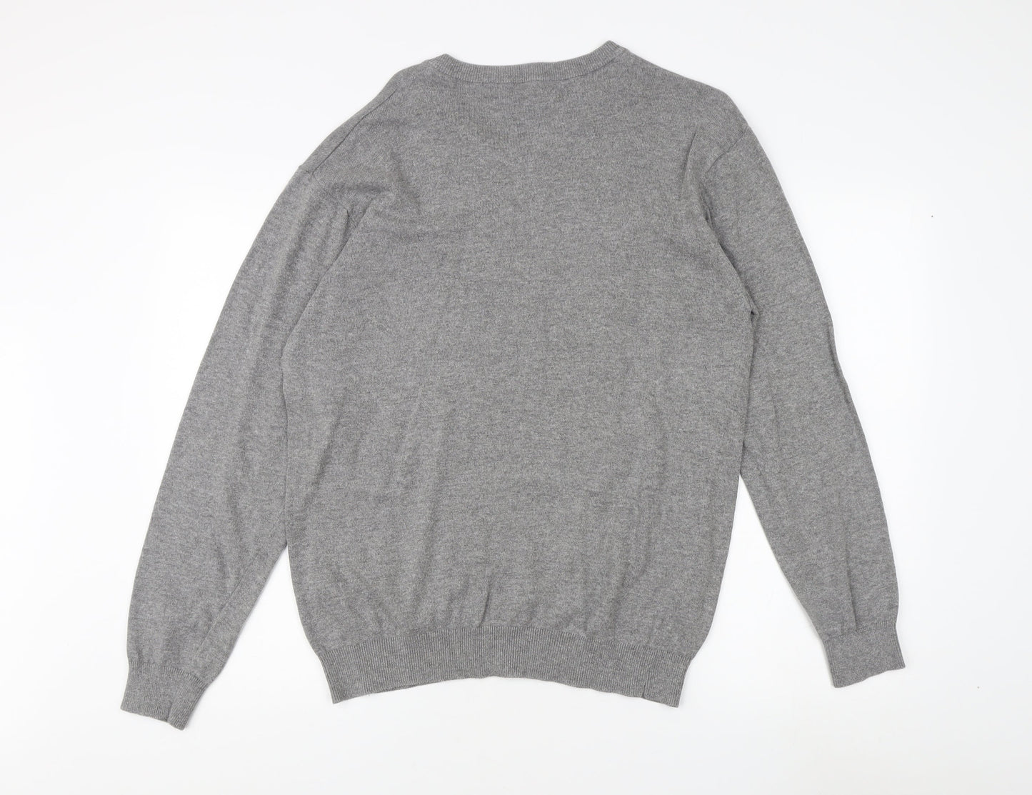 Pierre Cardin Grey V-Neck Pullover Mens Jumper XL