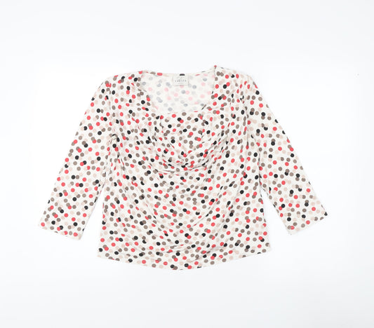 Eastex Women's Multicoloured Polka Dot Blouse Size 12