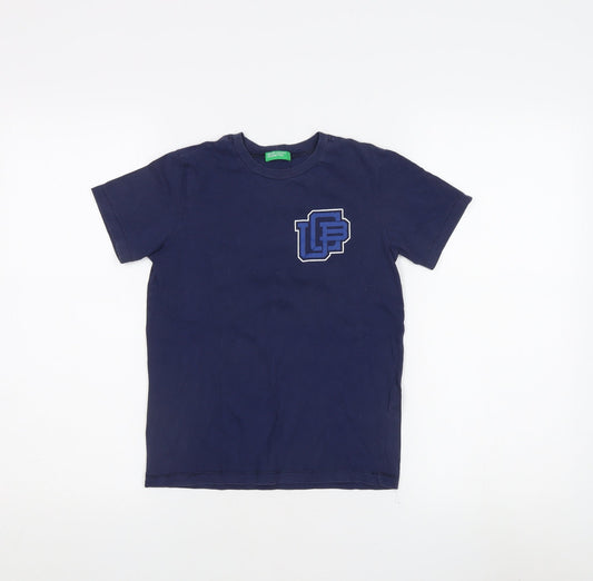 United Colors of Benetton Boys Blue T-Shirt 8-9 Years