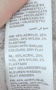 Fat Face Women's Beige High Neck Pullover Jumper L