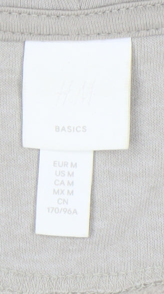 H&M Beige Unisex Full Zip Hoodie, Size M