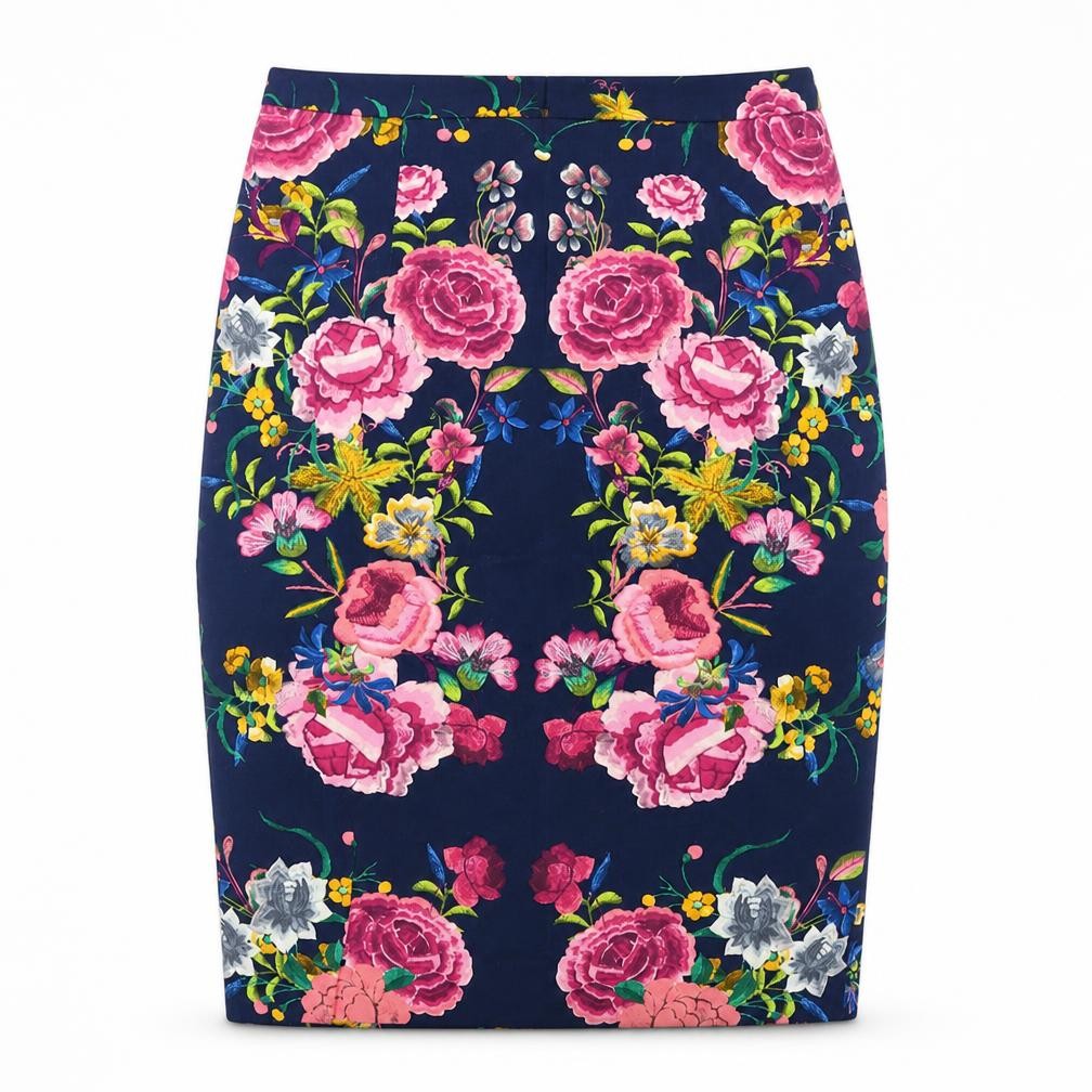 Zara Basic Women's Multicoloured Floral Skirt, S