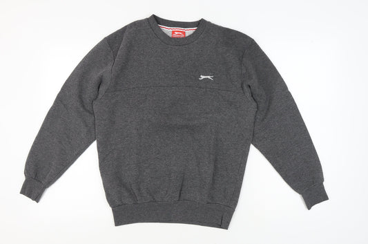 Slazenger Men's Grey Crew Neck Pullover Sweatshirt S