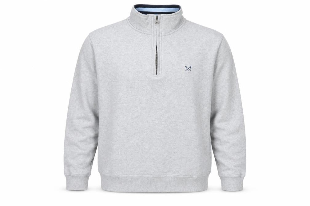 Crew Clothing Grey 1/4 Zip Sweatshirt XL