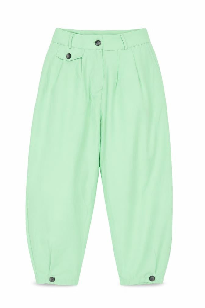 New Favori Women's Green Trousers M, Buttoned Casual Fit