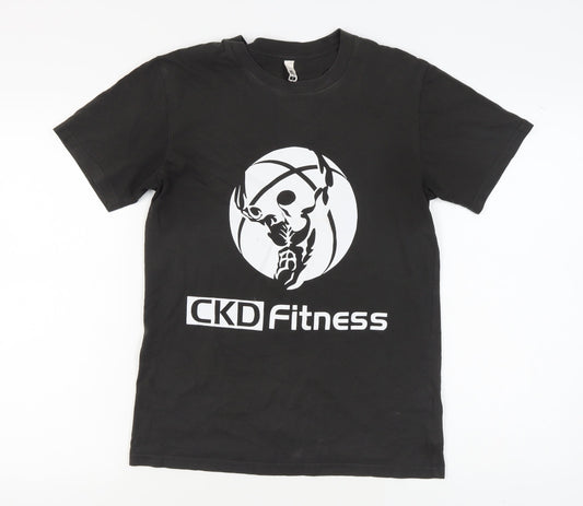 AS Colour Men's Black Fitness T-Shirt S Graphic Logo