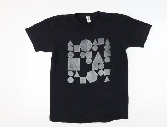 Plain Bear Men's Black Graphic T-Shirt M
