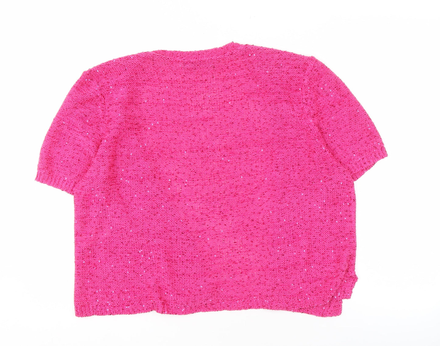 Savoir Women's Pink Open Front Cardigan Jumper Size 20