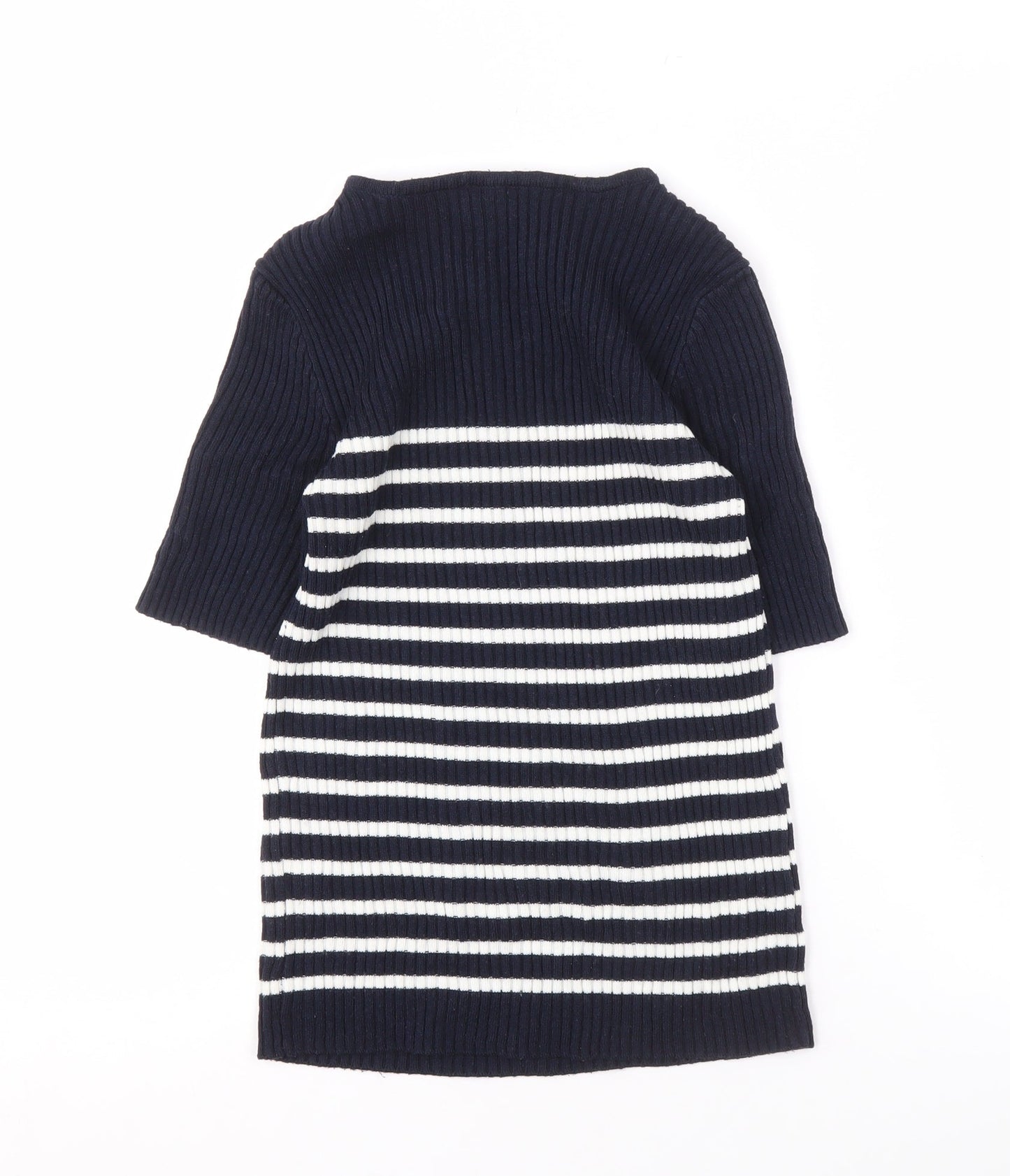 pop Women's Blue Nautical Striped Pullover Jumper Size 2