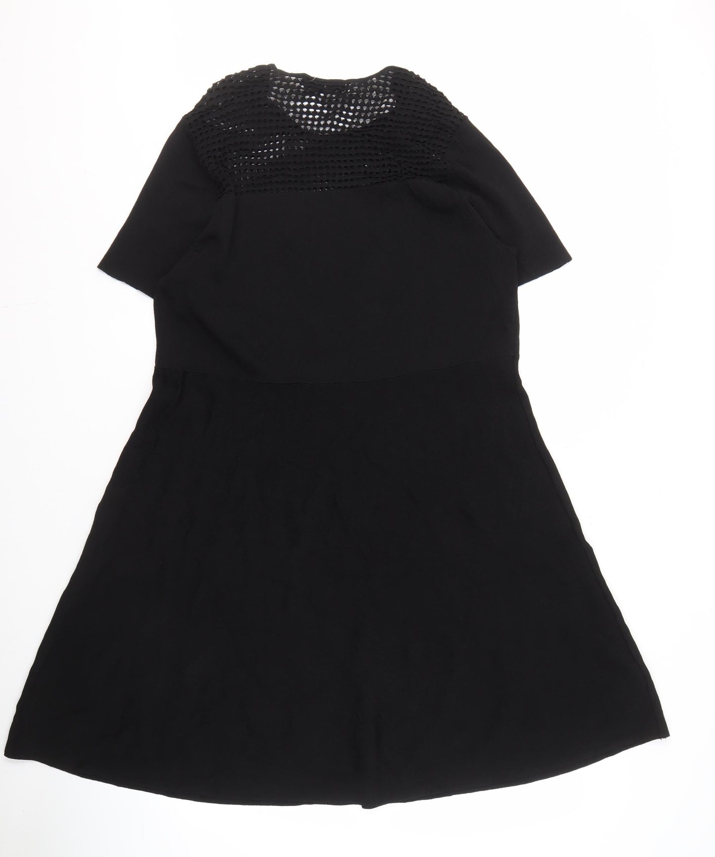 Very Women's Black Crochet Accents Dress Size 8