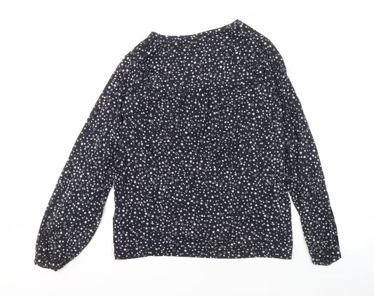 Joules Women’s Blue Star Long Sleeve Blouse, Size 6