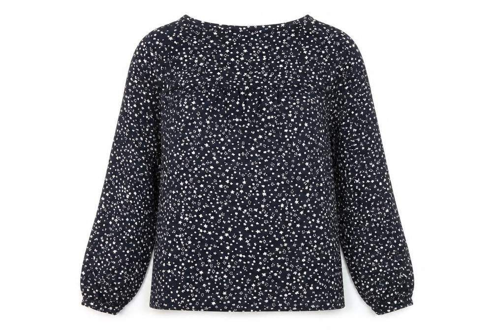 Womens UK Size 6 Joules Blue Viscose Blend Blouse