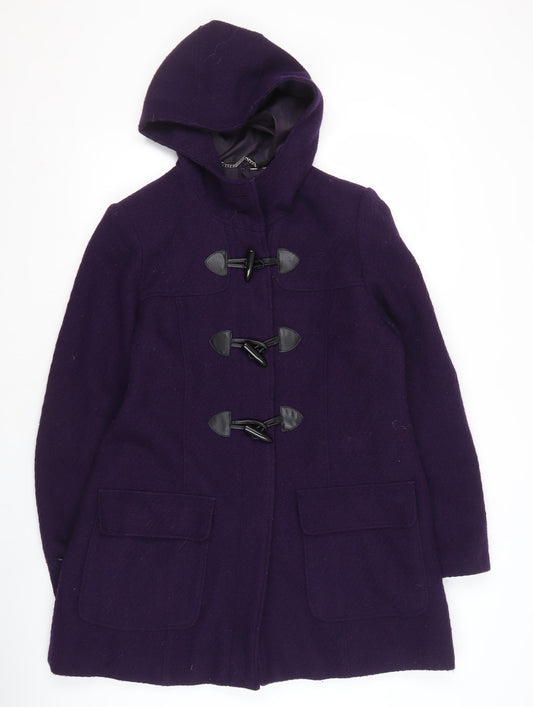 Laura Ashley Men's Purple Wool Hooded Cardigan L
