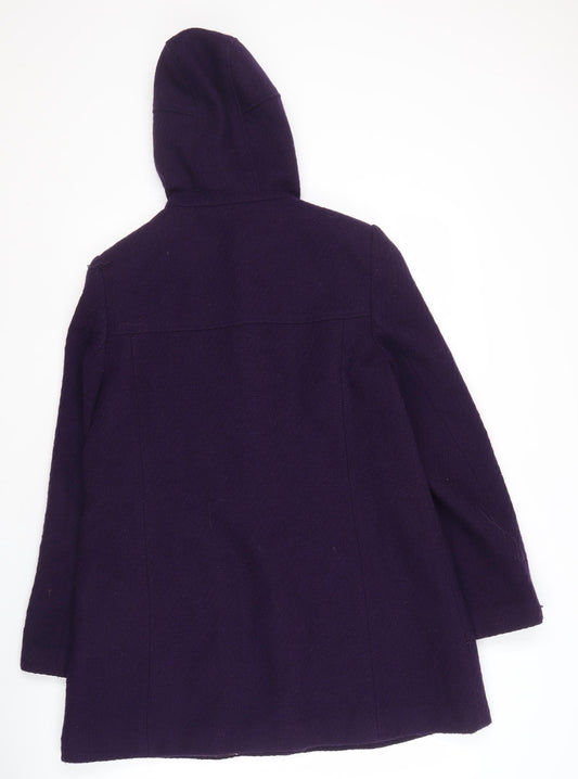 Laura Ashley Men's Purple Wool Hooded Cardigan L