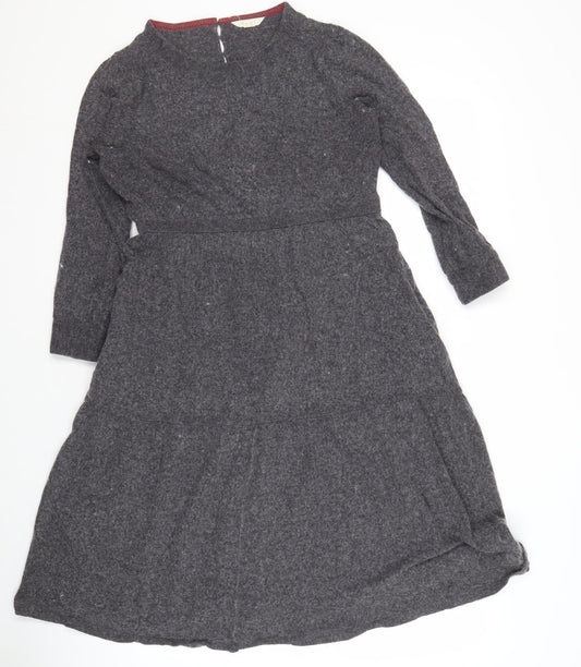 White Stuff Women's Grey Knit Dress, Size 12, Casual