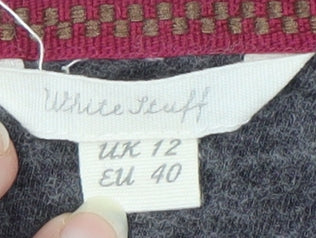 White Stuff Women's Grey Knit Dress, Size 12, Casual