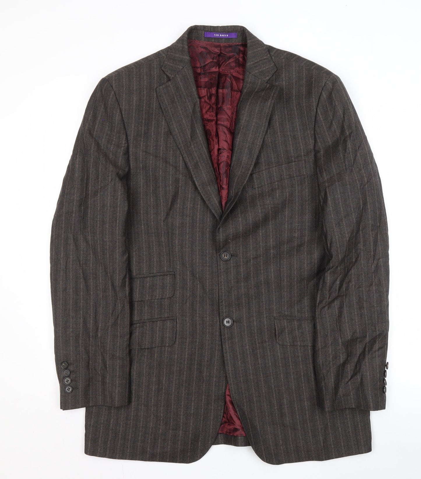 Ted Baker Men's Brown Striped Blazer 38R